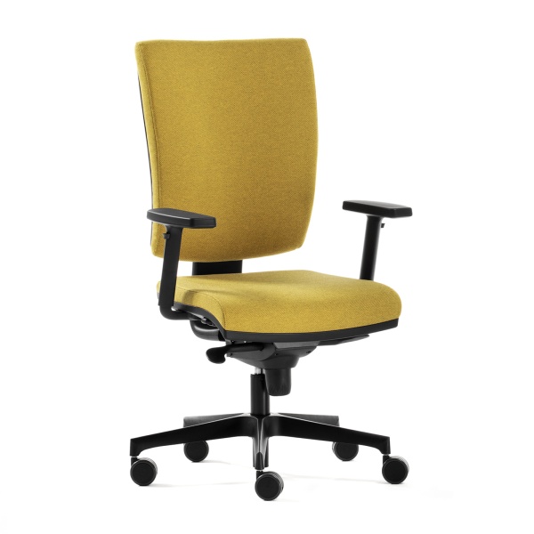 High back padded task chair