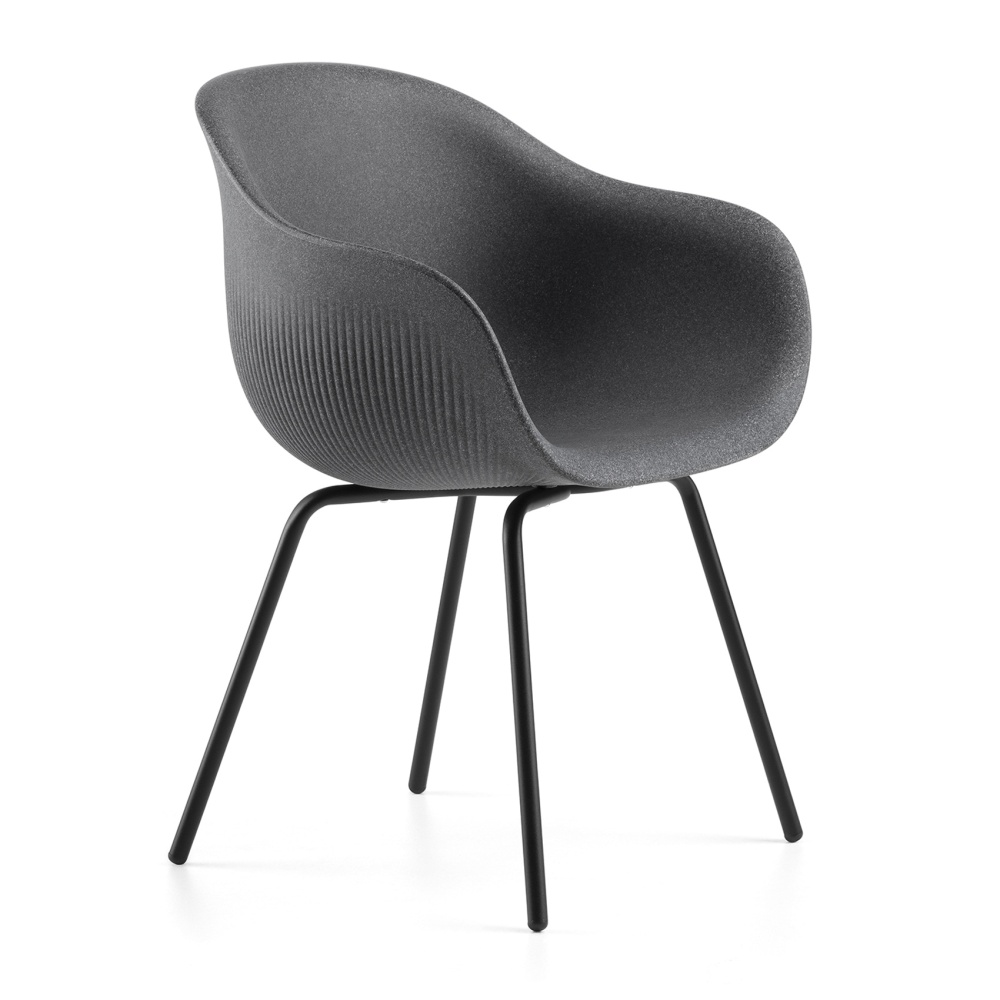 Polyethylene chair with metal legs B-Fade