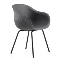 Polyethylene chair with metal legs B-Fade