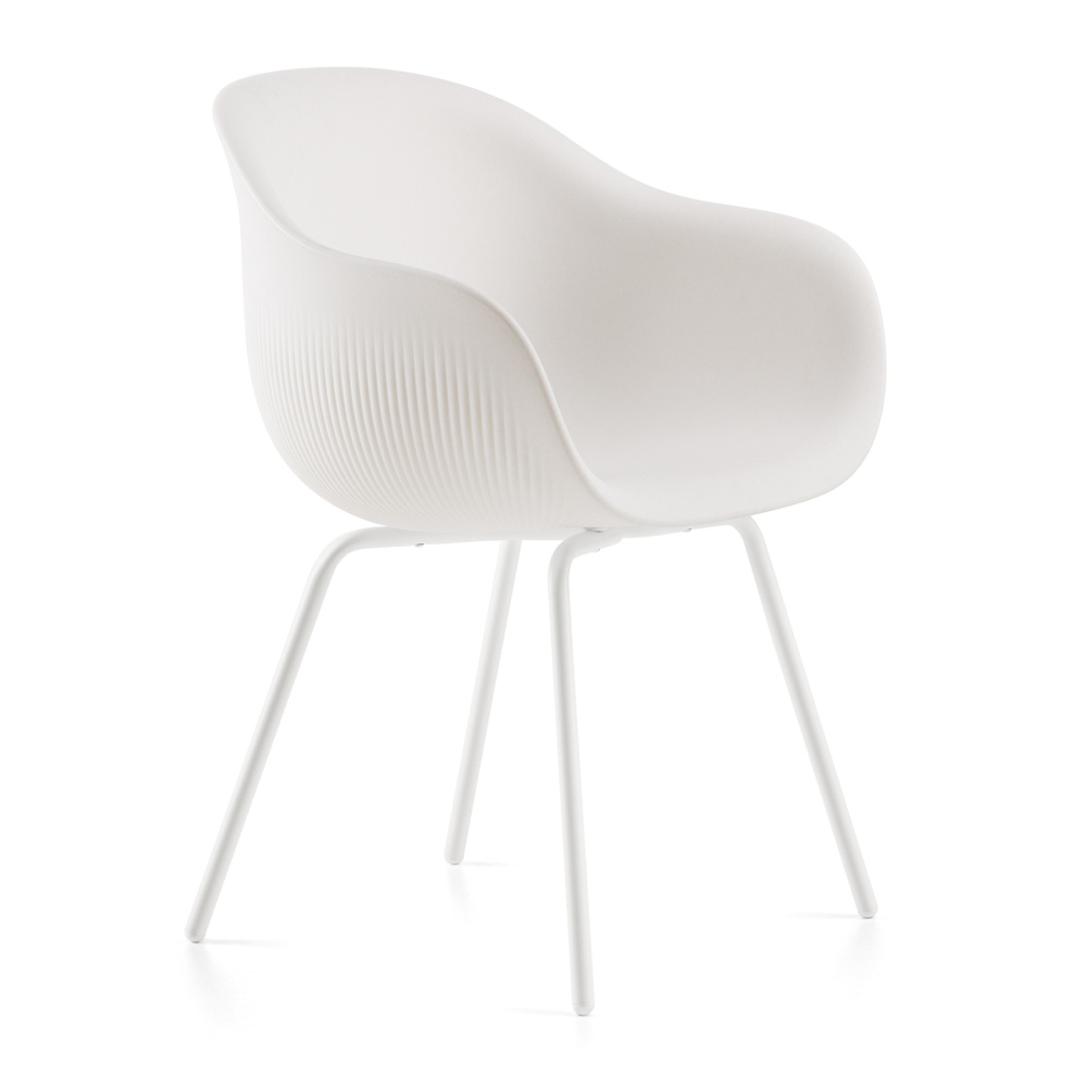 Polyethylene chair with metal legs B-Fade
