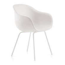 Polyethylene chair with metal legs B-Fade