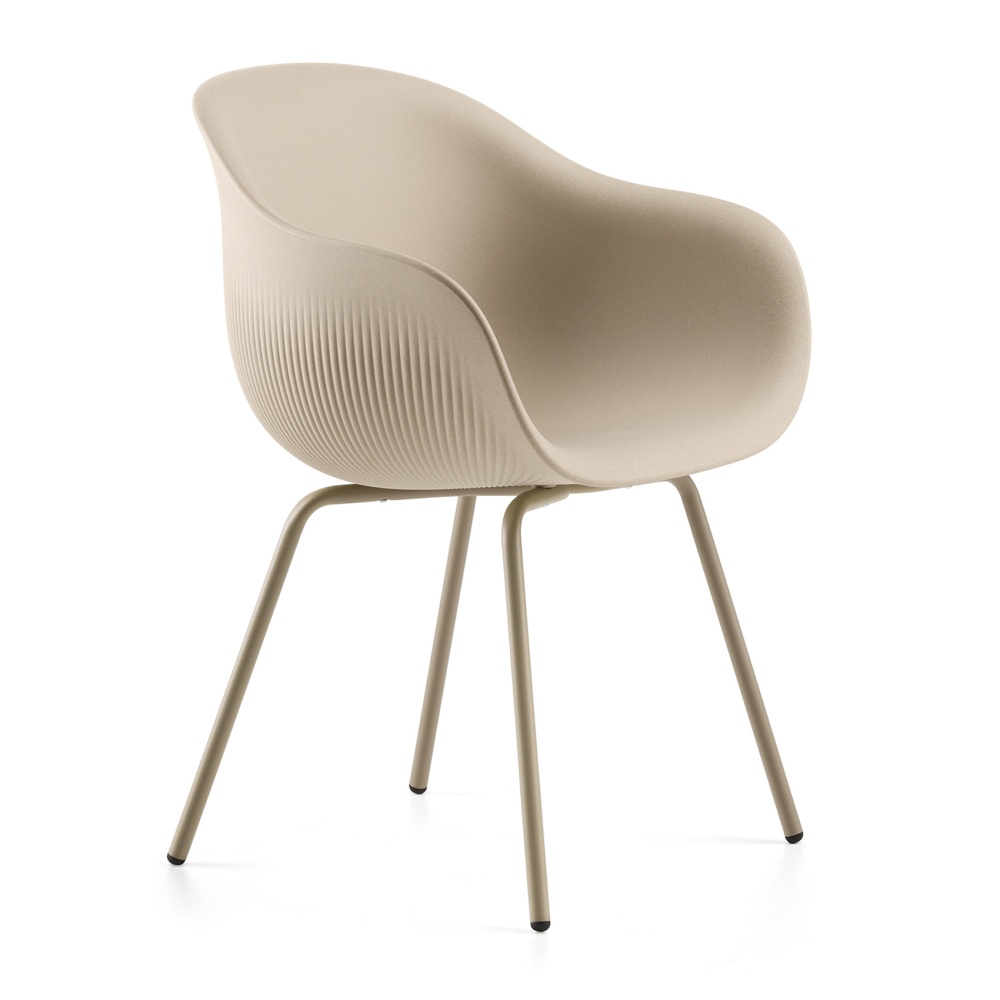 Polyethylene chair with metal legs B-Fade