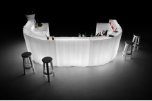 Modular bar counter corner Frozen Corner