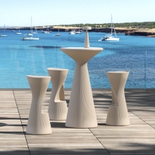 Стол барный круглый пластиковый с HPL столешницей Fade Bar
