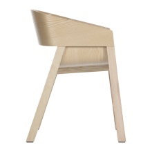 Cafe beech chair with solid or upholstered seat B-400 Merano