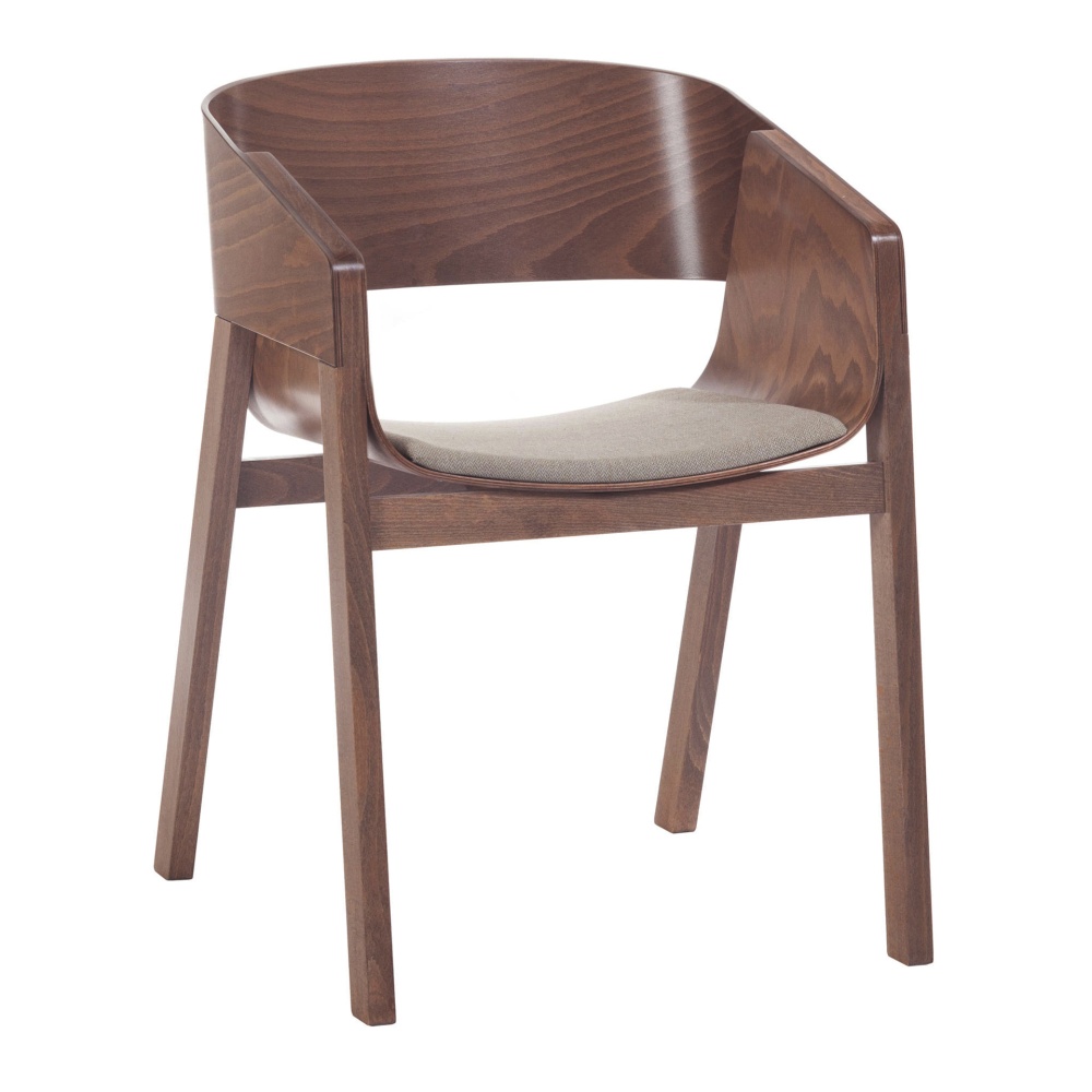 Cafe beech chair with solid or upholstered seat B-400 Merano