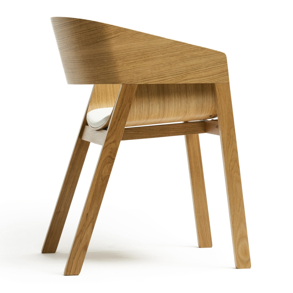 Cafe beech chair with solid or upholstered seat B-400 Merano