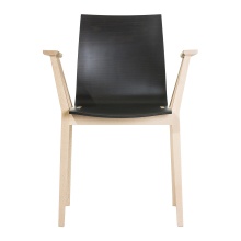 Cafe solid beech chair with armrests B-Stockholm VS