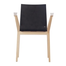 Cafe solid beech chair with armrests B-Stockholm VS
