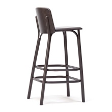 High stool made of beech or ash with solid shell H-372 Split VS