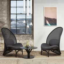 Fauteuil lounge en bois tapissé M-Chips Fauteuil lounge en bois tapissé M-Chips